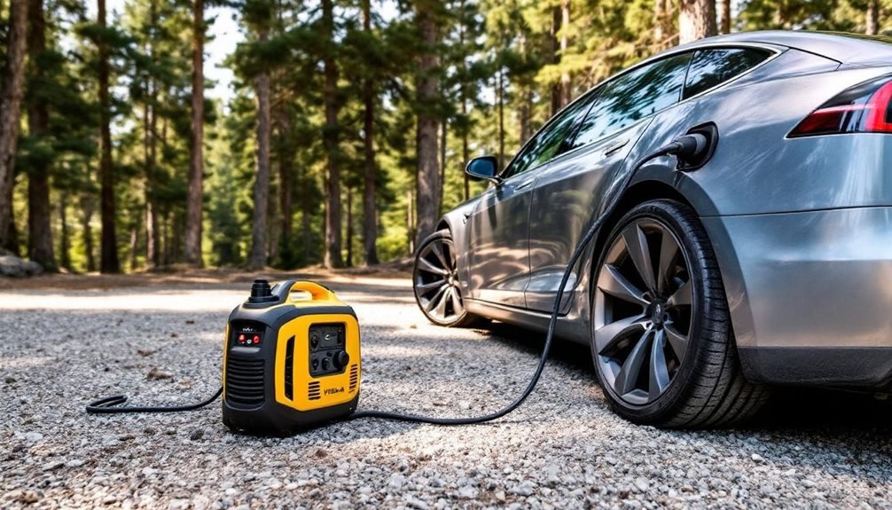 charging tesla with generator