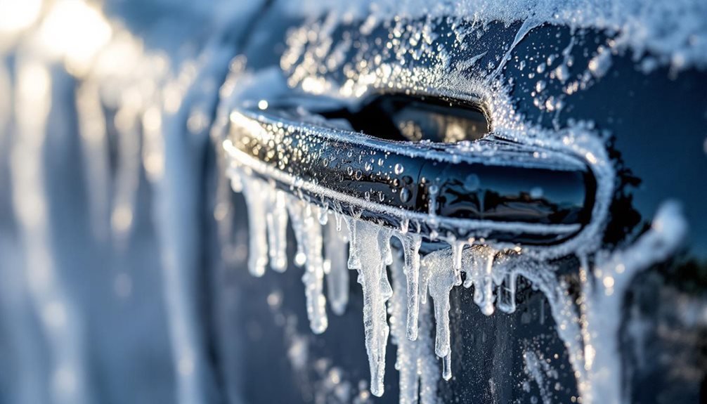frozen tesla door handles
