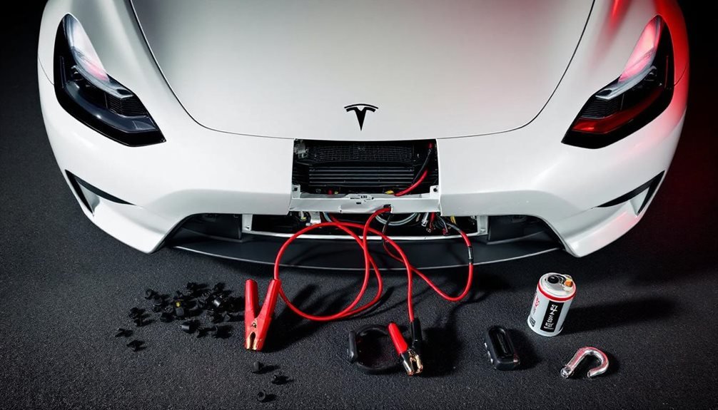 manual tesla frunk opening