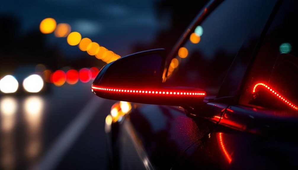 tesla ambient lights warning