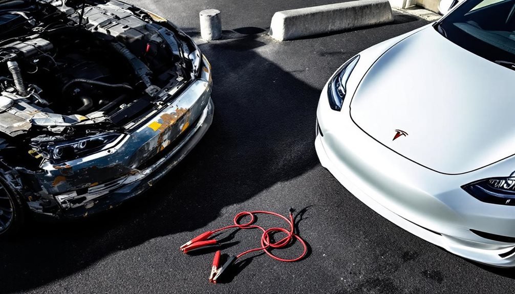 tesla car jump start