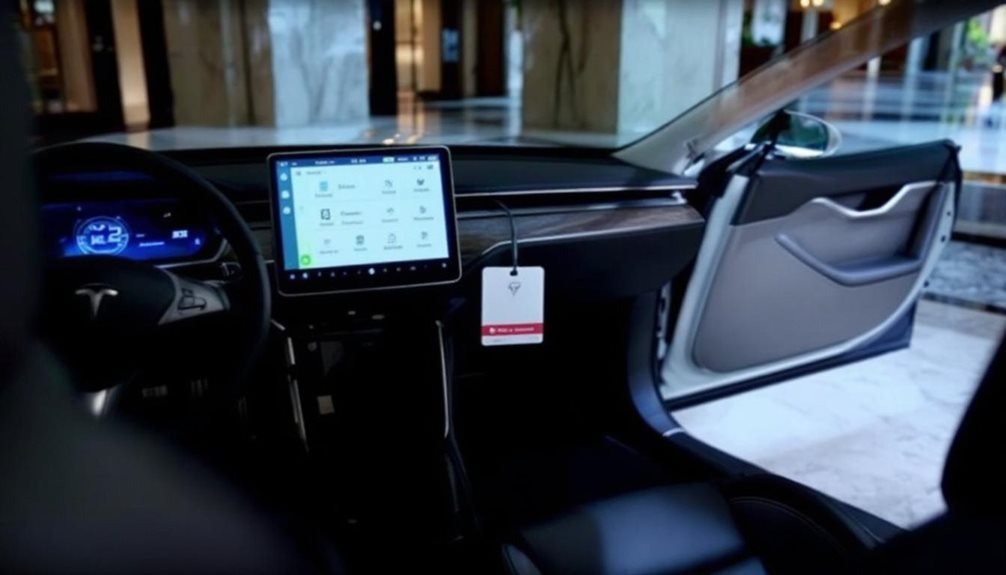 tesla s secure vehicle lock