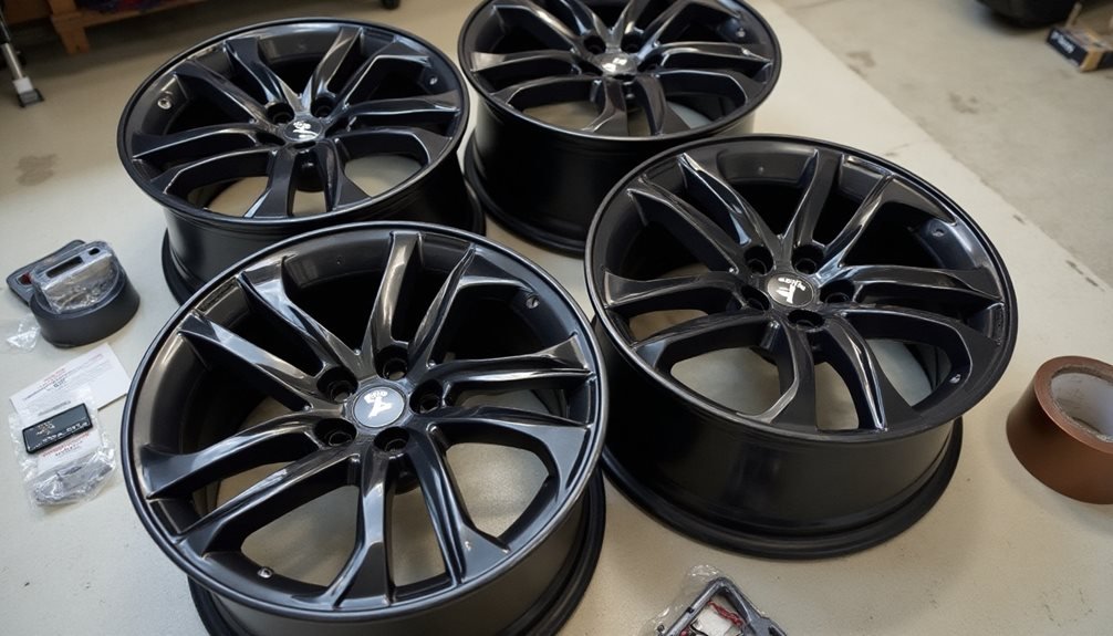 tesla wheel powder coating costs