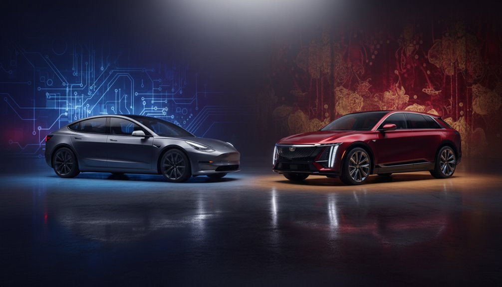 tesla vs cadillac showdown